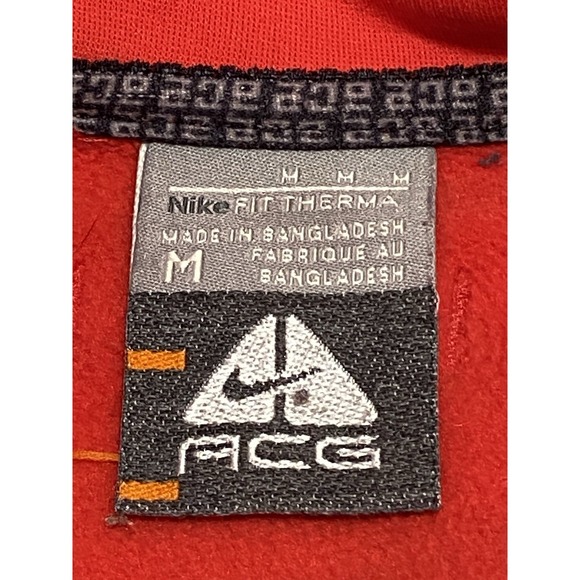 Vintage Nike ACG Jacket Women Medium Red Full Zip Therma Fit Fleece Gorpcore Y2K - Picture 4 of 11